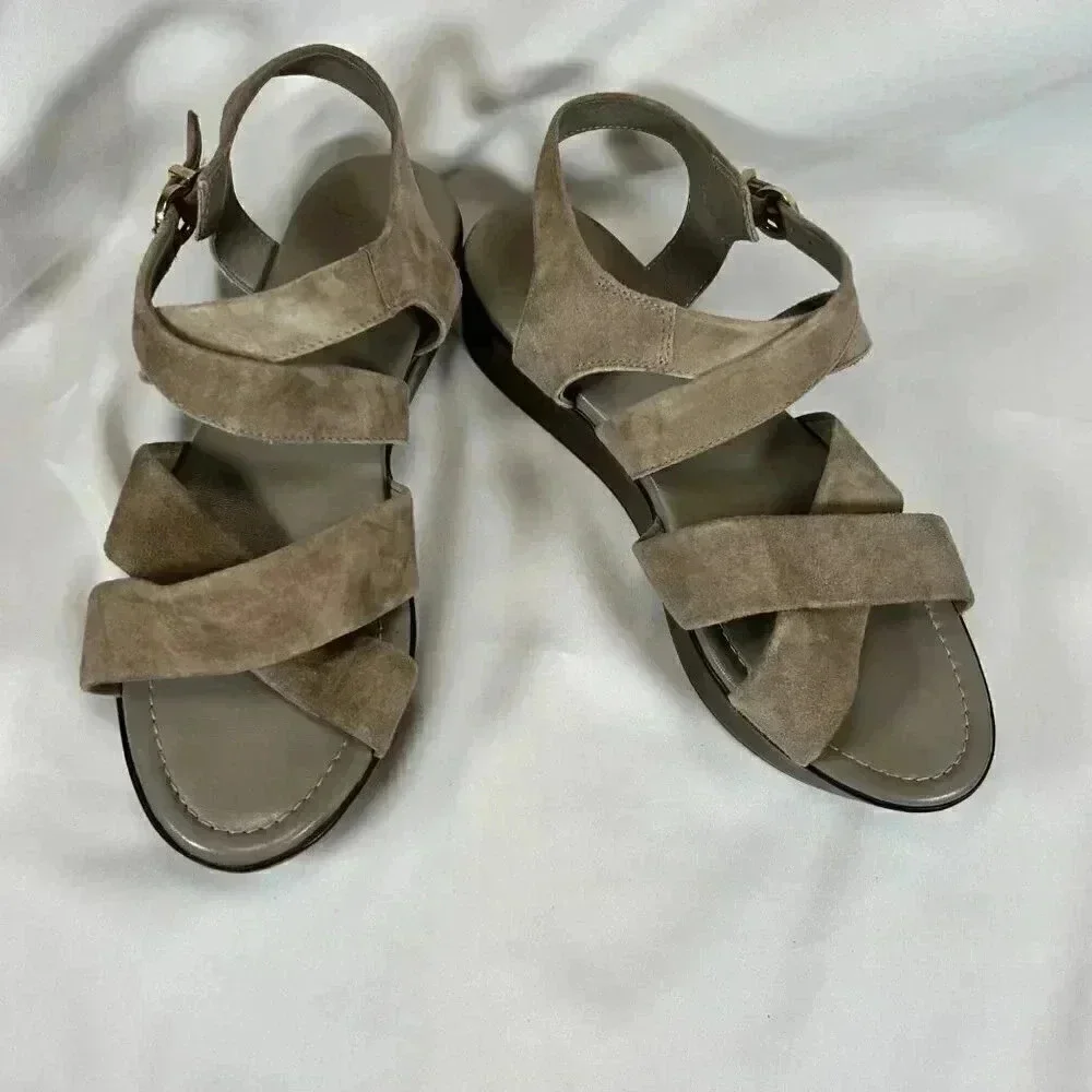 2/$30 FRAU Sandals Size 37EU 6.5 US Wedges Gray